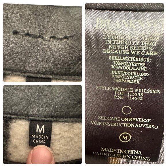 Blank NYC Flannel Plaid Shirt Jacket Shacket Medium Wool Trucker Outdoors Fall - Picture 5 of 16